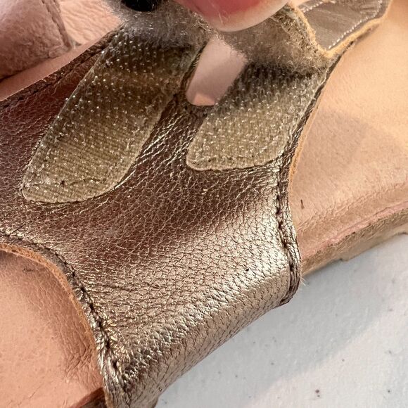 Wanda Panda Tamina Sandals Gold Metallic Adjustable Straps Women's 38 US 7 - 7.5 - Picture 2 of 12